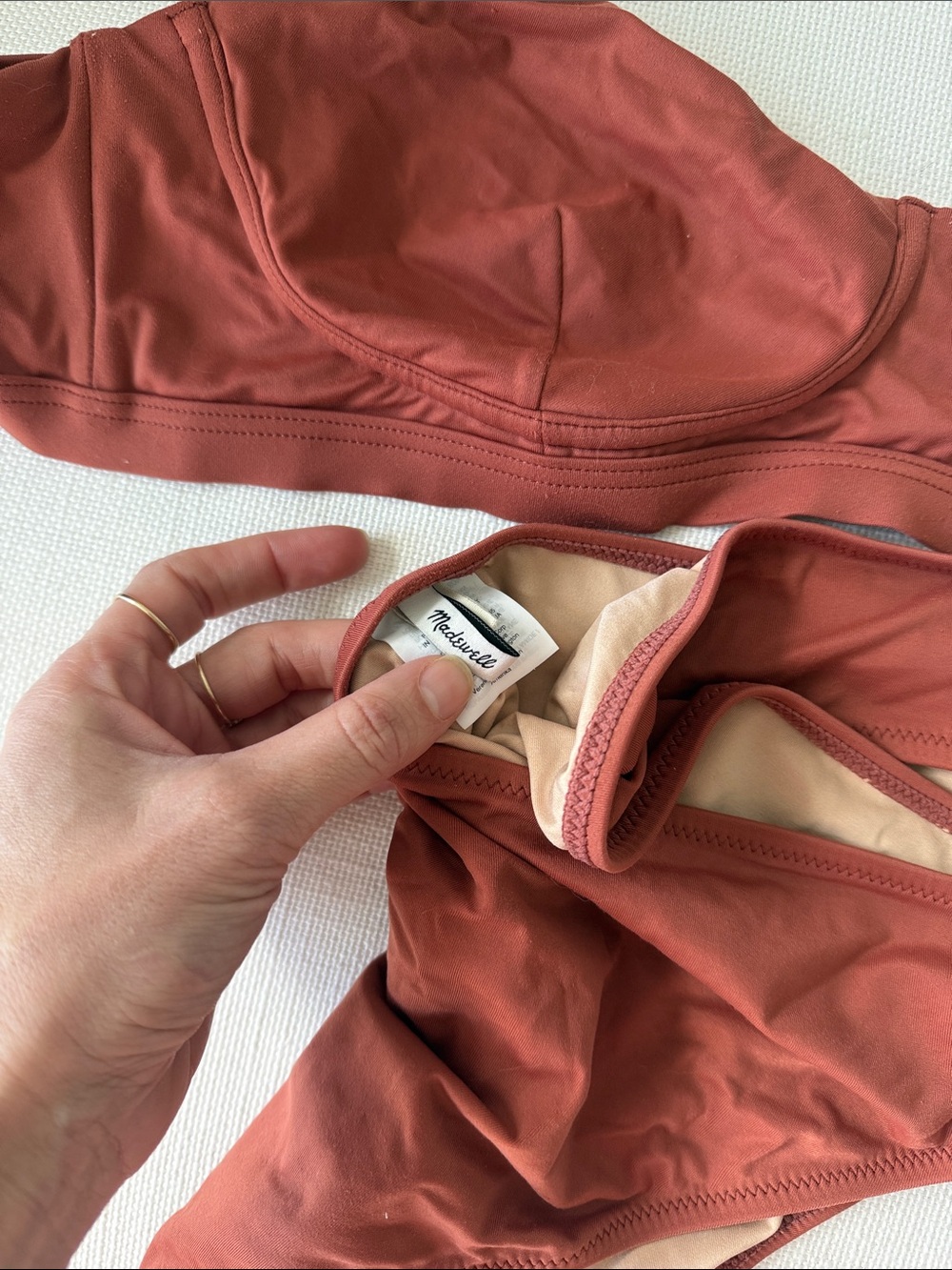 Madewell Rust Red Bikini Two-Piece Swimsuit - Picture 3 of 4